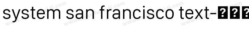 system san francisco text字体转换